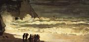 Claude Monet Rough Sea at Etretat painting